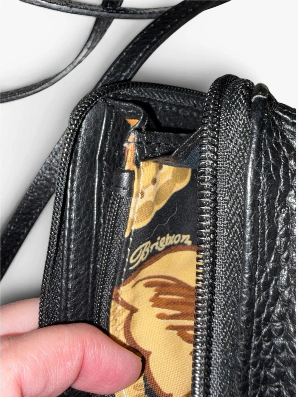 Vintage! Brighton Black Leather Cell Phone Holder